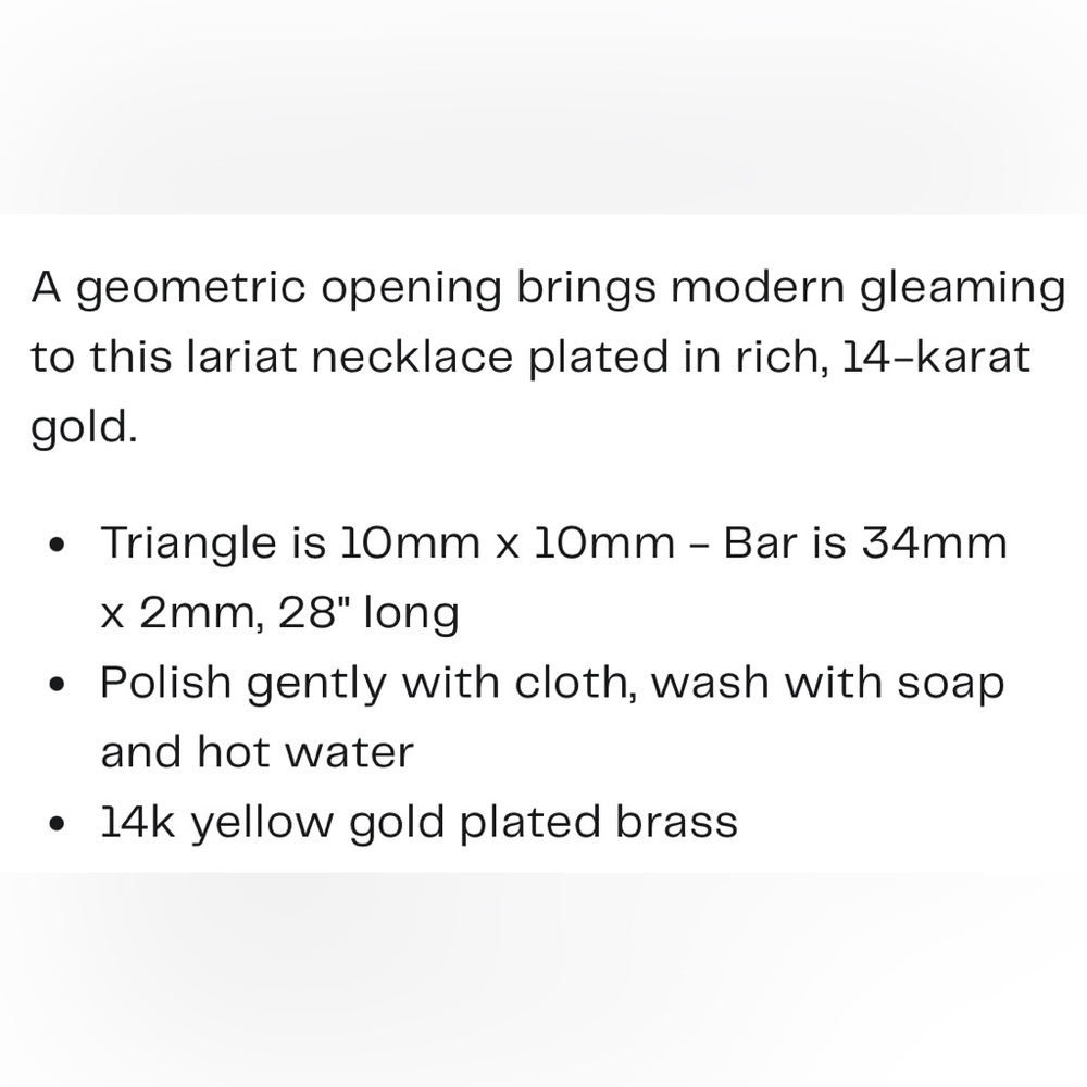14K Gold Plated Triangle Loop Necklace - Picture 6 of 8